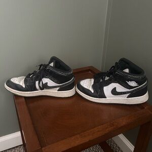 Black and White Jordan 1s